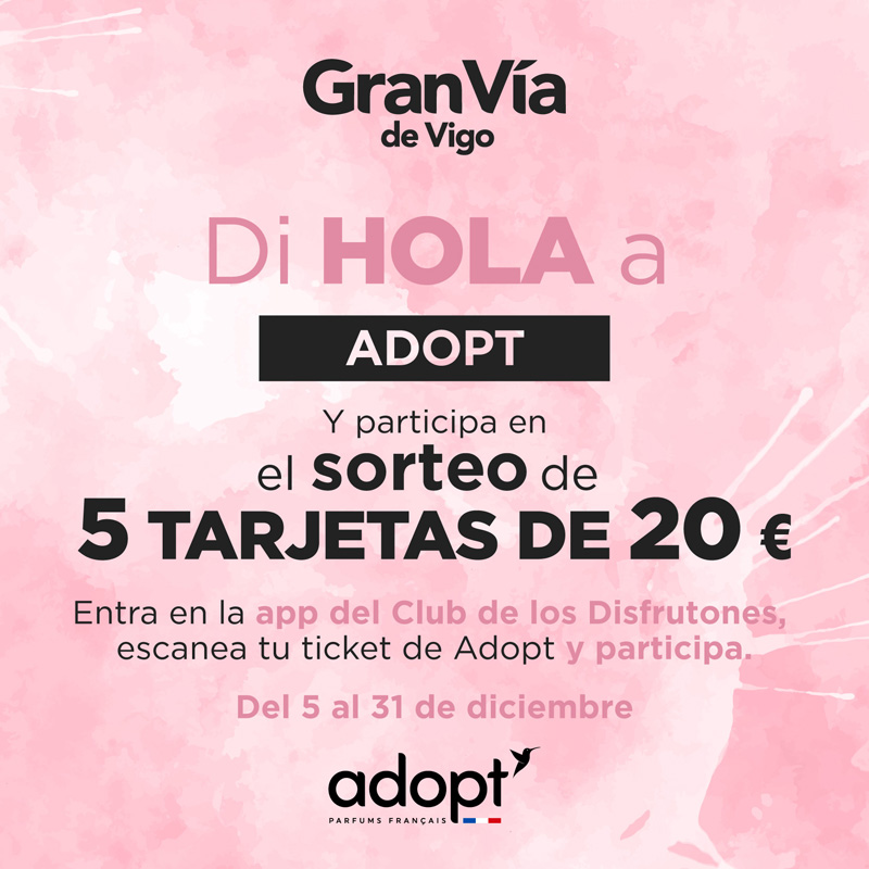 Sorteo de 5 tarjetas de 20 € para comprar en Adopt’ Parfums