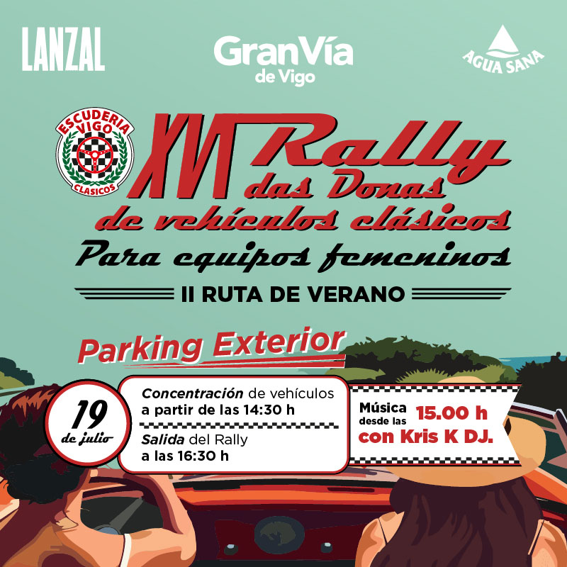 Coches clásicos, estilo y musica en la salida del XVI Rally das Donas